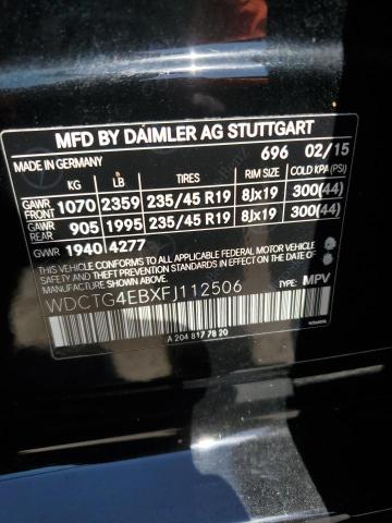 2015 MERCEDES-BENZ GLA 250 - WDCTG4EBXFJ112506