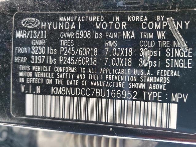 2011 Hyundai Veracruz Gls VIN: KM8NUDCC7BU166952 Lot: 51435433