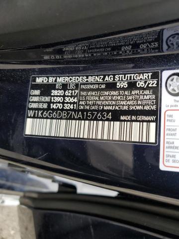 W1K6G6DB7NA157634 Mercedes-Benz S 500 4matic