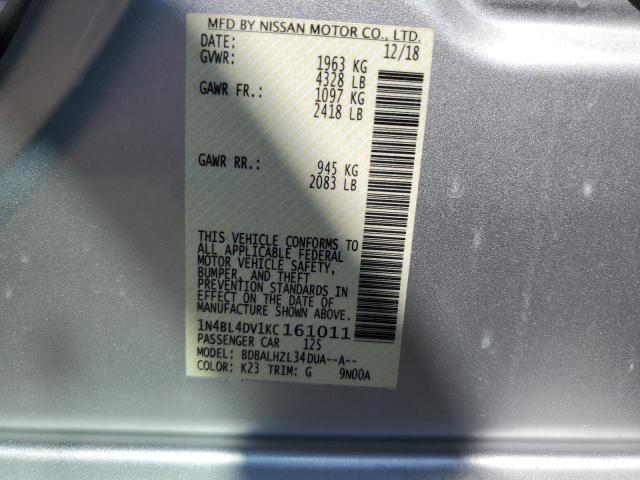 1N4BL4DV1KC161011 Nissan ALTIMA SV