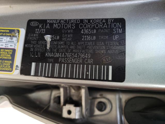 KNAGM4A76E5479649 KIA Optima Lx