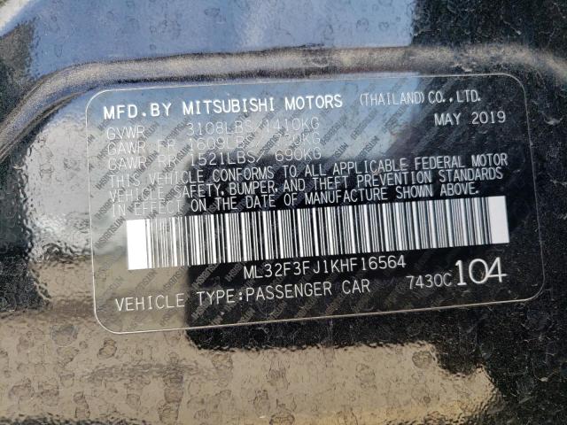 ML32F3FJ1KHF16564 Mitsubishi Mirage G4 Es