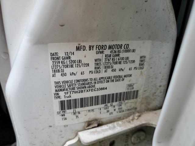 2015 FORD F250 SUPER - 1FT7W2BTXFEC33864