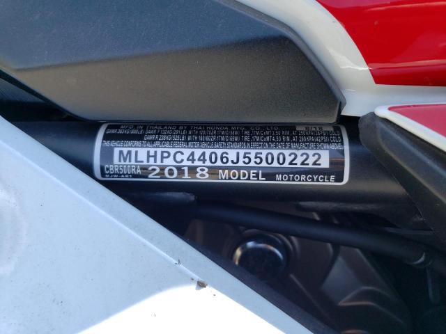2018 HONDA CBR500 RA MLHPC4406J5500222