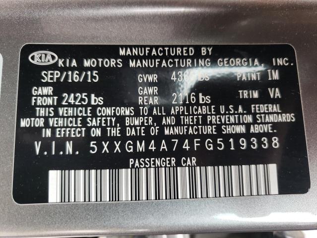5XXGM4A74FG519338 KIA Optima Lx