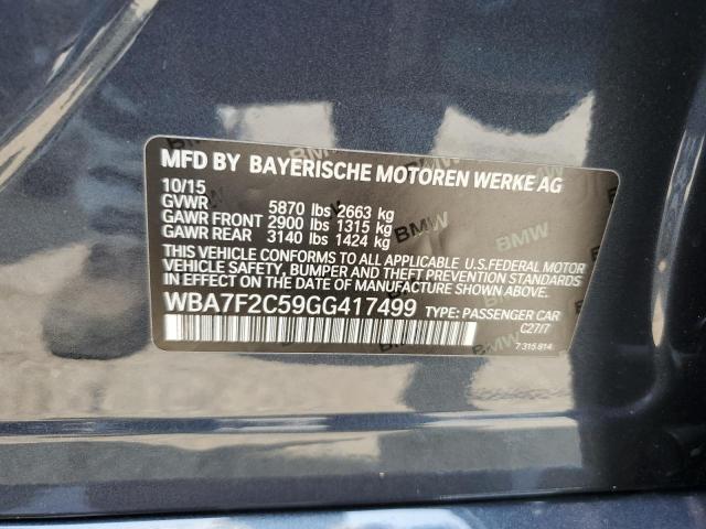 VIN WBA7F2C59GG417499 2016 BMW 7 Series, 750 XI no.12