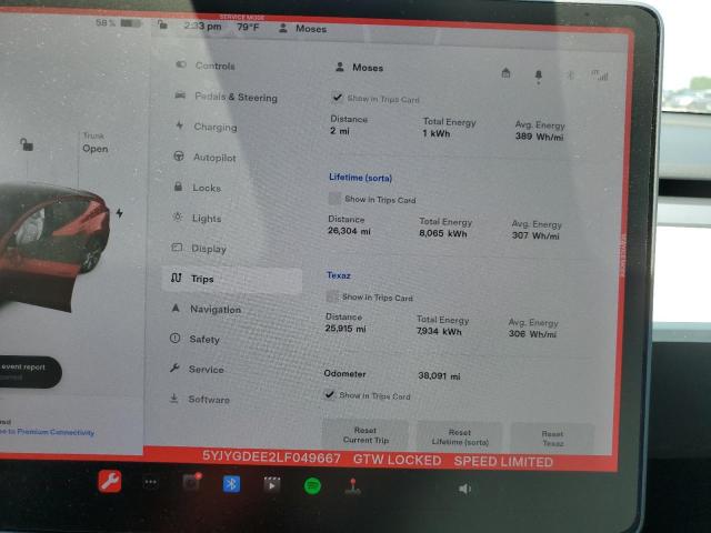 5YJYGDEE2LF049667 Tesla Model Y