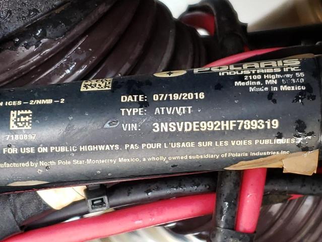 2017 POLARIS RZR XP 100 - 3NSVDE992HF789319