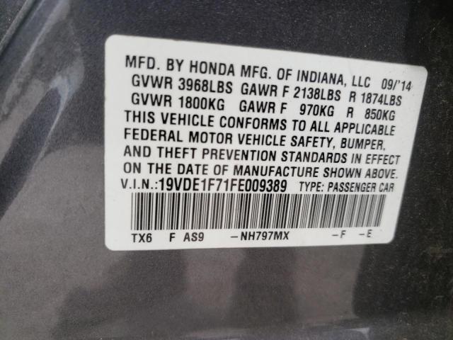 2015 ACURA ILX 20 TEC - 19VDE1F71FE009389