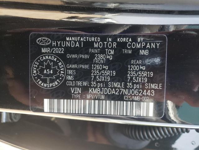 2022 HYUNDAI TUCSON LUX - KM8JDDA27NU062443