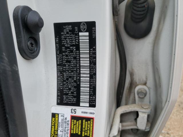 2021 TOYOTA CAMRY TRD 4T1KZ1AKXMU048698