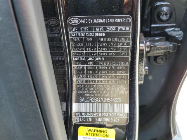 SALCR2BG7GH546629 Land Rover Discovery Sport Hse