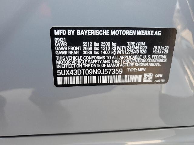 2022 BMW X4 M40I - 5UX43DT09N9J57359