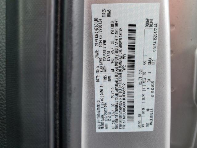 1FMCU0G9XHUF08692 Ford ESCAPE SE
