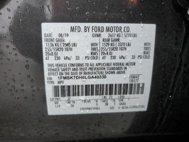 1FMSK7DH6LGA40330 Ford EXPLORER XLT