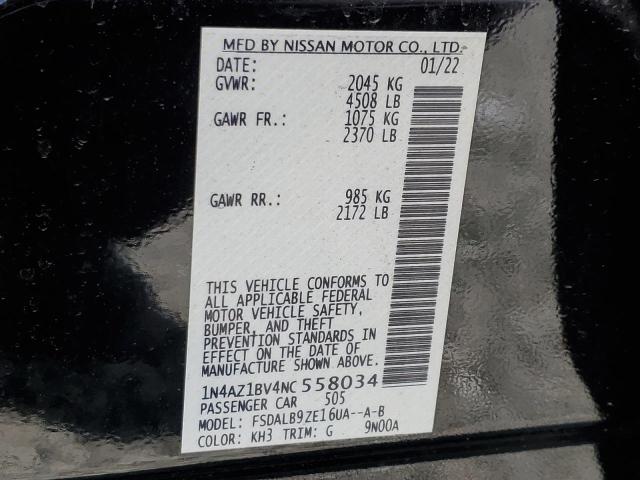 1N4AZ1BV4NC558034 Nissan LEAF S