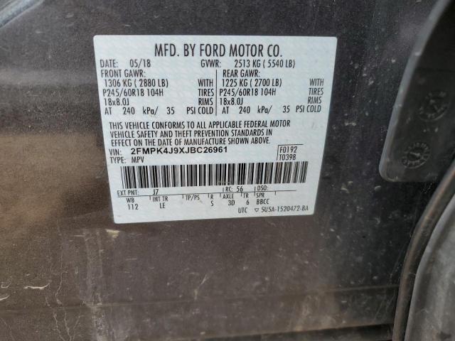2FMPK4J9XJBC26961 Ford EDGE SEL