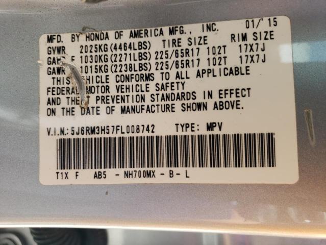 2015 HONDA CR-V EX 5J6RM3H57FL008742