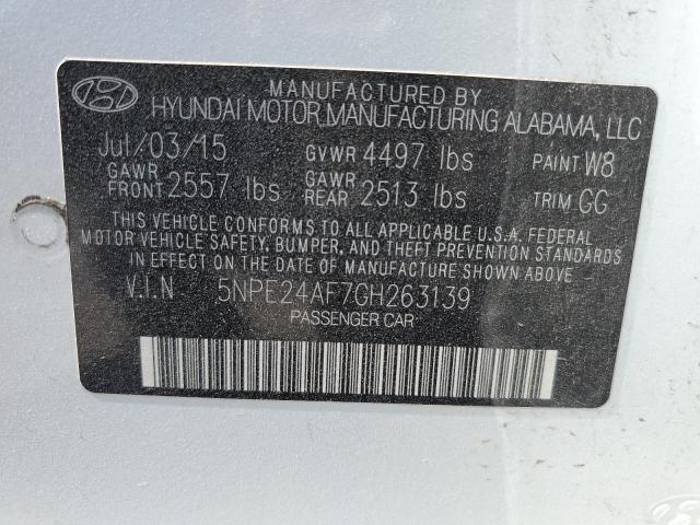 VIN 5NPE24AF7GH263139 2016 HYUNDAI SONATA no.12