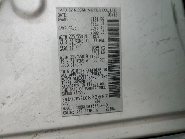 5N1AT2MV2KC823667 Nissan ROGUE S
