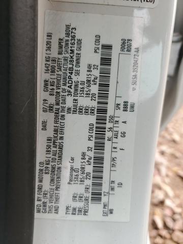 3FADP4BJ8KM163673 Ford FIESTA SE