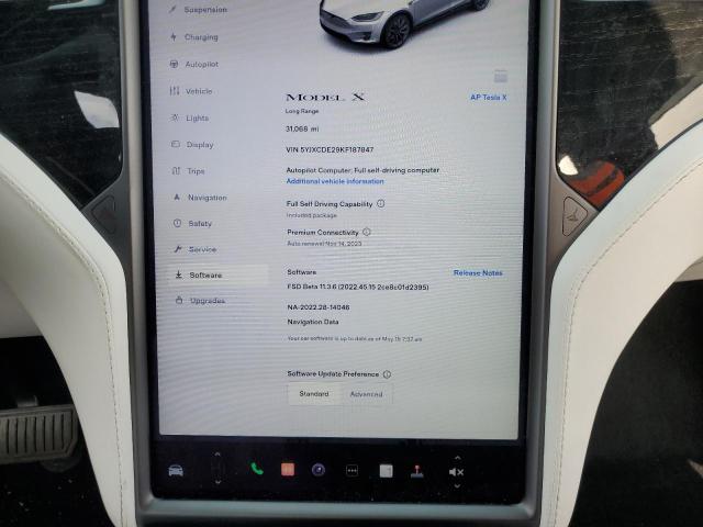 5YJXCDE29KF187847 Tesla MODEL X