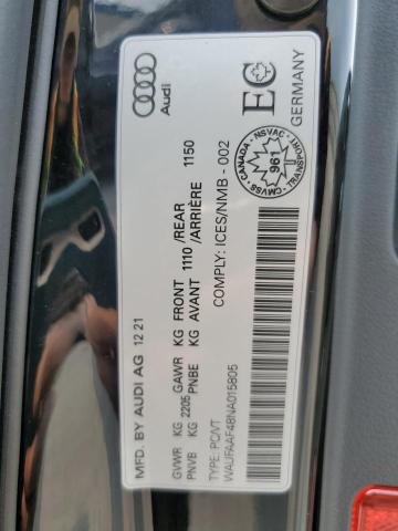 2022 AUDI A4 PRESTIG - WAUFAAF48NA015805
