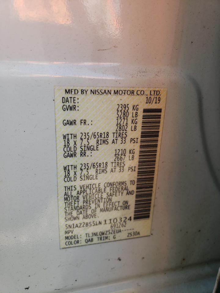 5N1AZ2BS5LN110324 NISSAN MURANO 2020