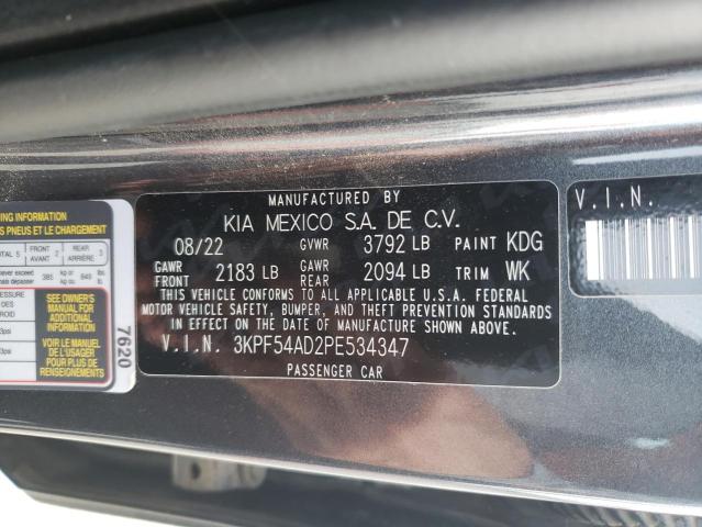 3KPF54AD2PE534347 KIA Forte Gt Line