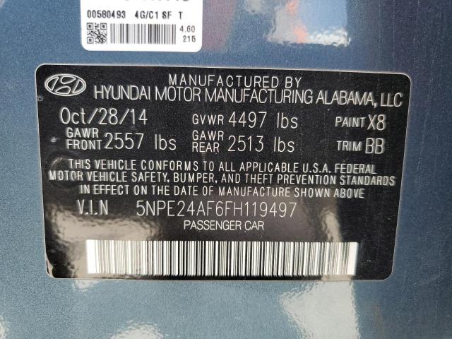 5NPE24AF6FH119497 Hyundai SONATA SE