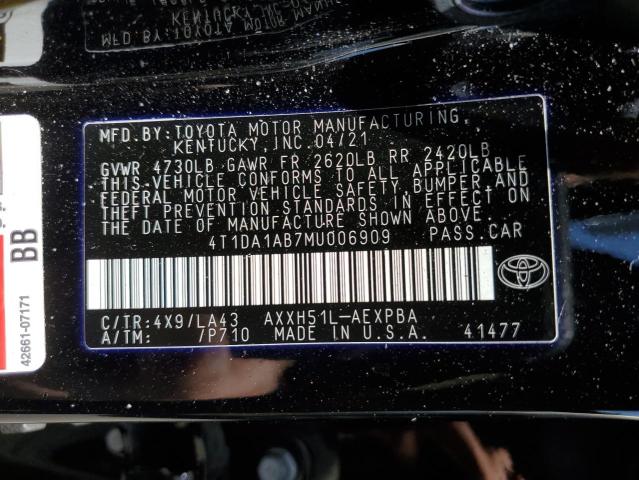 2021 TOYOTA AVALON LIM - 4T1DA1AB7MU006909