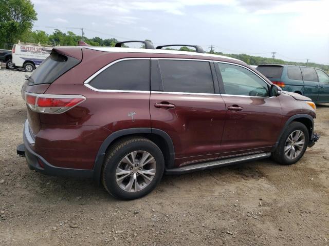 VIN 5TDJKRFH9ES031929 2014 Toyota Highlander, Xle no.3