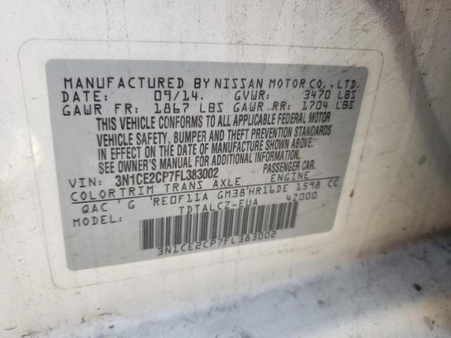 3N1CE2CP7FL383002 Nissan Versa Note S