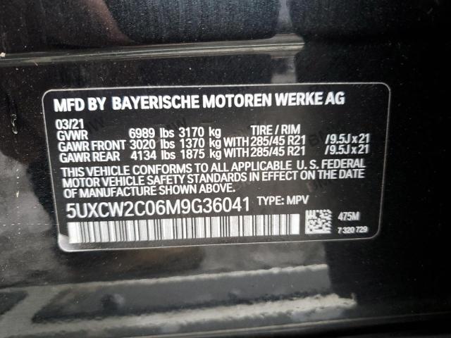 VIN 5UXCW2C06M9G36041 2021 BMW X7, Xdrive40I no.12