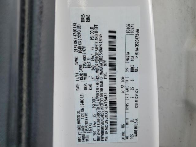 1FMCU9JXXFUA78431 Ford Escape Titanium