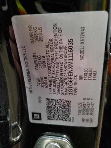 2021 GMC CANYON AT4 1GTG6FENXM1116035