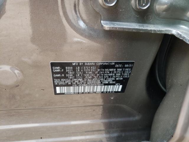4S4WMACD2M3470808 Subaru Ascent Premium