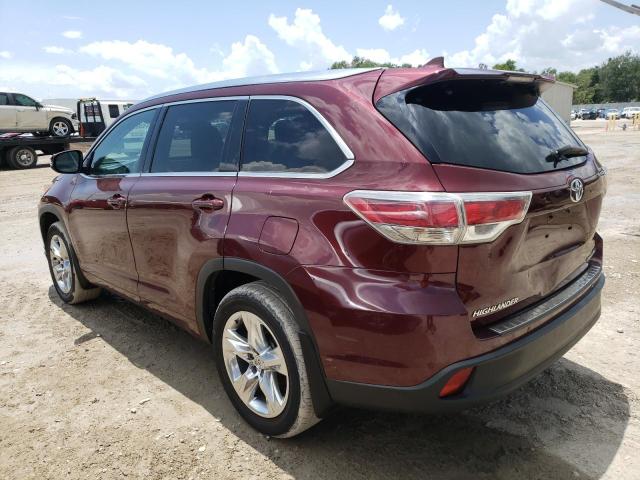 VIN 5TDDKRFH8ES031045 2014 Toyota Highlander, Limited no.2