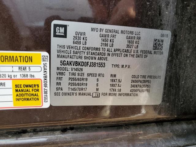 5GAKVBKD0FJ381553 Buick Enclave