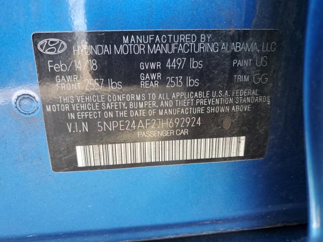 2018 Hyundai Sonata Se VIN: 5NPE24AF2JH692924 Lot: 54751474