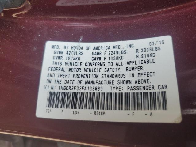 2015 HONDA ACCORD LX - 1HGCR2F32FA135663