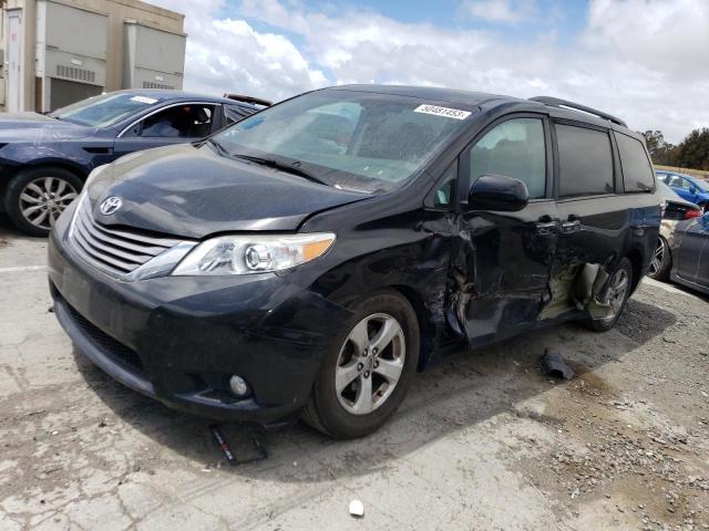 Salvage cars for sale at Hayward, CA auction: 2016 Toyota Sienna XLE