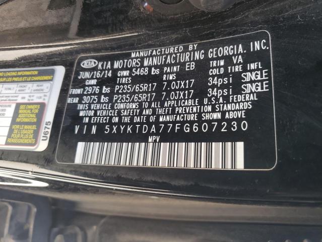 5XYKTDA77FG607230 KIA SORENTO LX