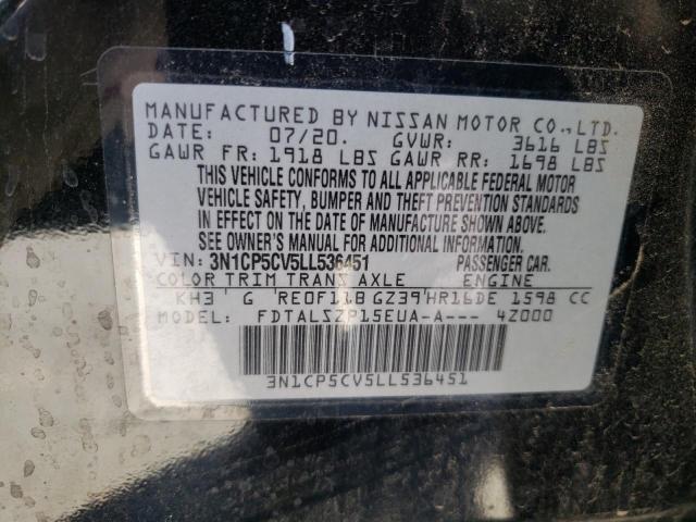 3N1CP5CV5LL536451 Nissan KICKS SV