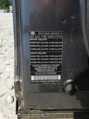 2016 LAND ROVER LR4 SALAC2V61GA829287