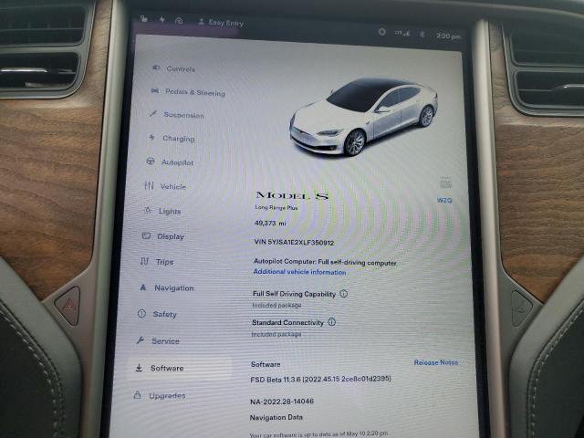 5YJSA1E2XLF350912 Tesla MODEL S