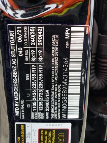 W1N0G8EB9MV314364 Mercedes-Benz Glc 300 4matic