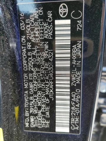 2016 TOYOTA PRIUS - JTDKARFU4G3014321