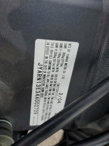 2004 YAMAHA YZF-R1 JYARN13E34A002729
