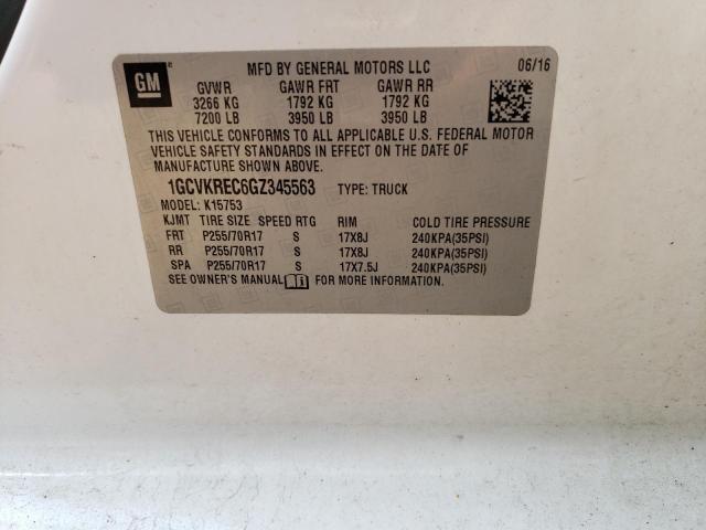 2016 CHEVROLET 10/1500 - 1GCVKREC6GZ345563